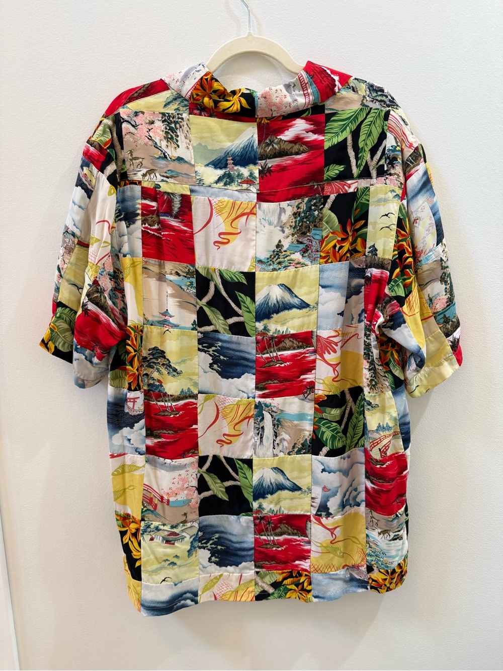 Lucky Beach Patchwork Hawaiian Shirt XL Tropical Vacation Button Front - Picture 4 of 5